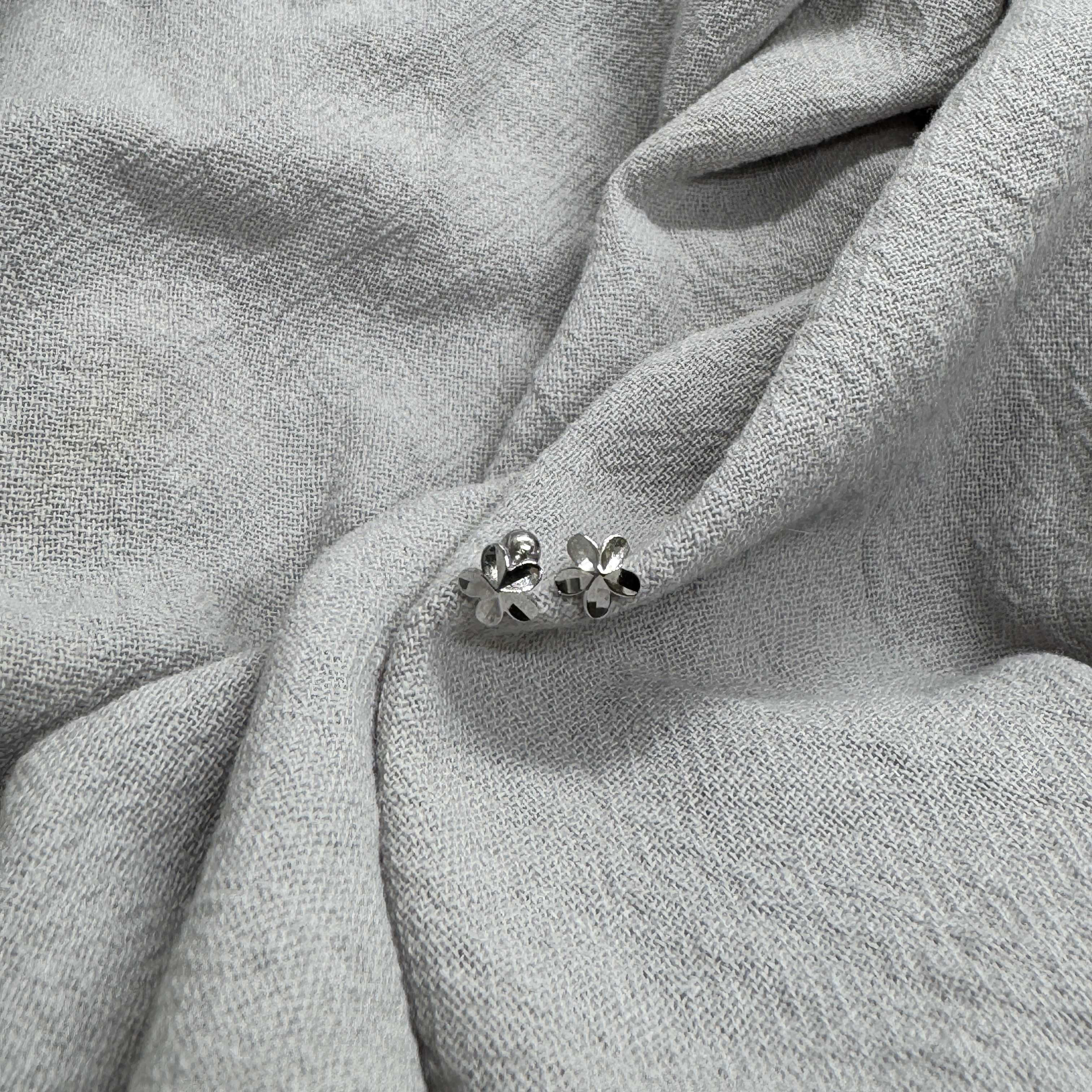 銀蕊花轉珠 – 純銀轉珠耳環