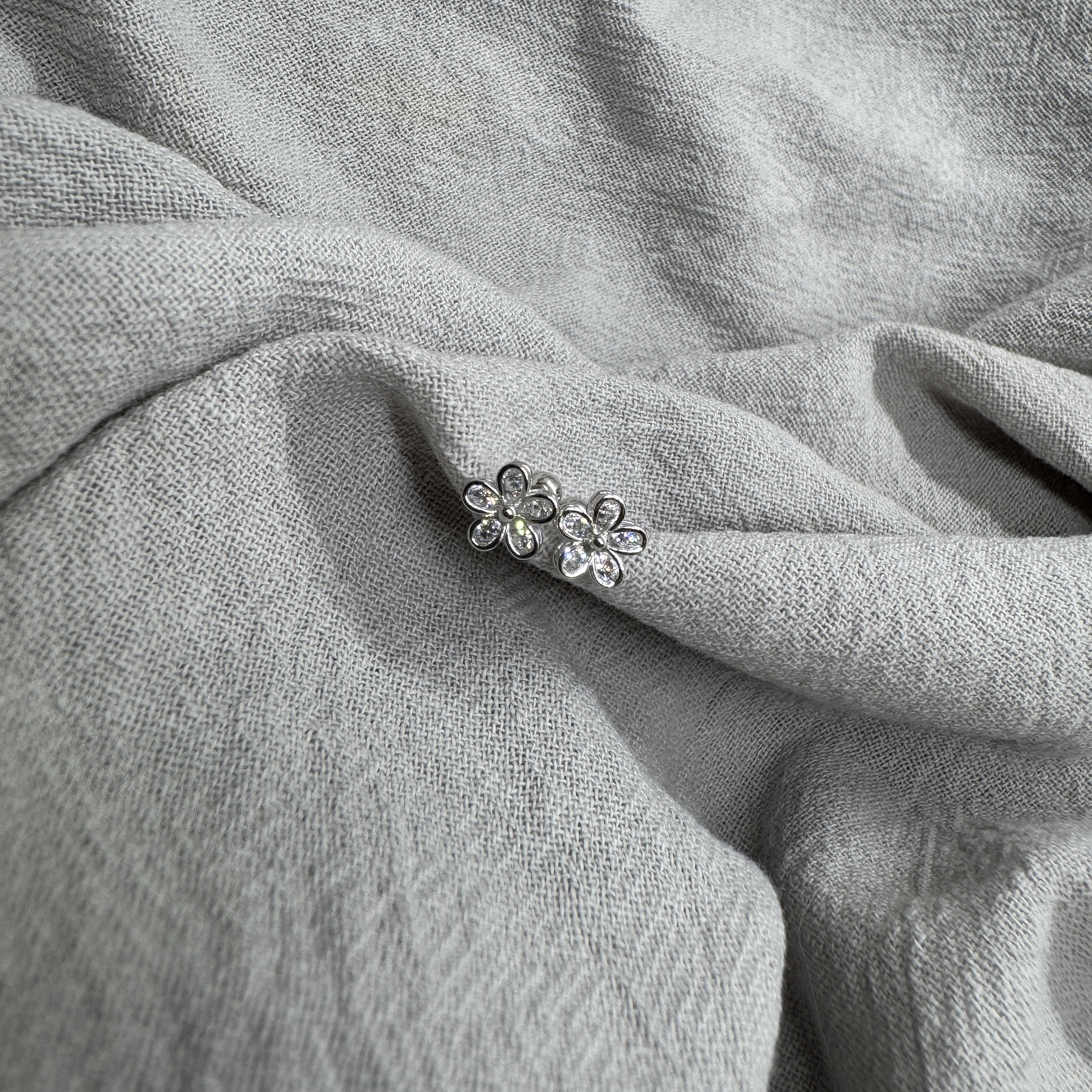 星蕊花轉珠 – 純銀轉珠耳環