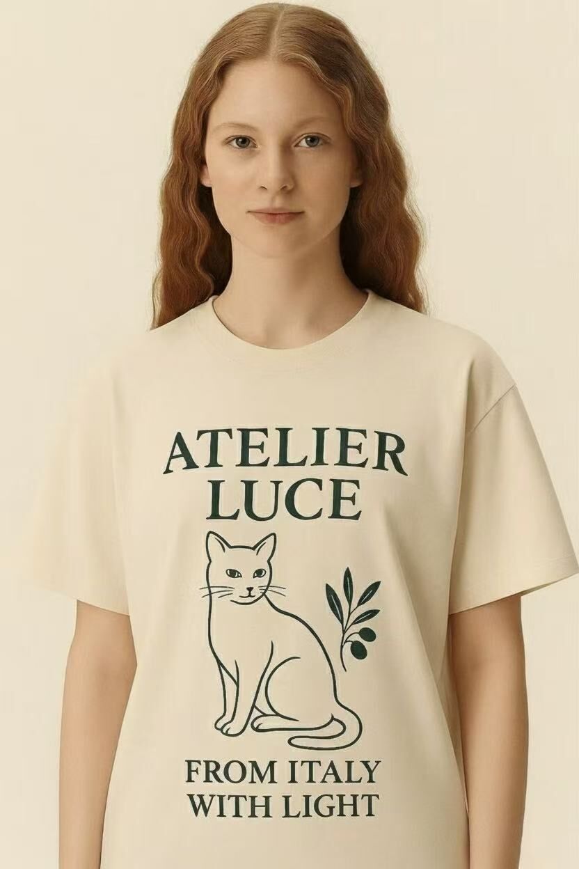 【直播】BL091129 涼感高質意大利設計 貓咪全身圖案短袖上衣