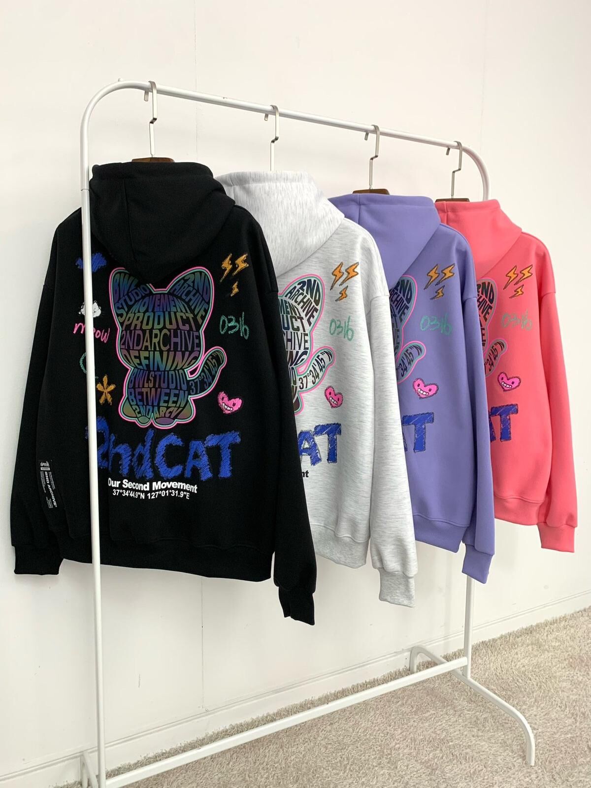 3M反光貓仔圖案英文字衛衣 2nd-287T