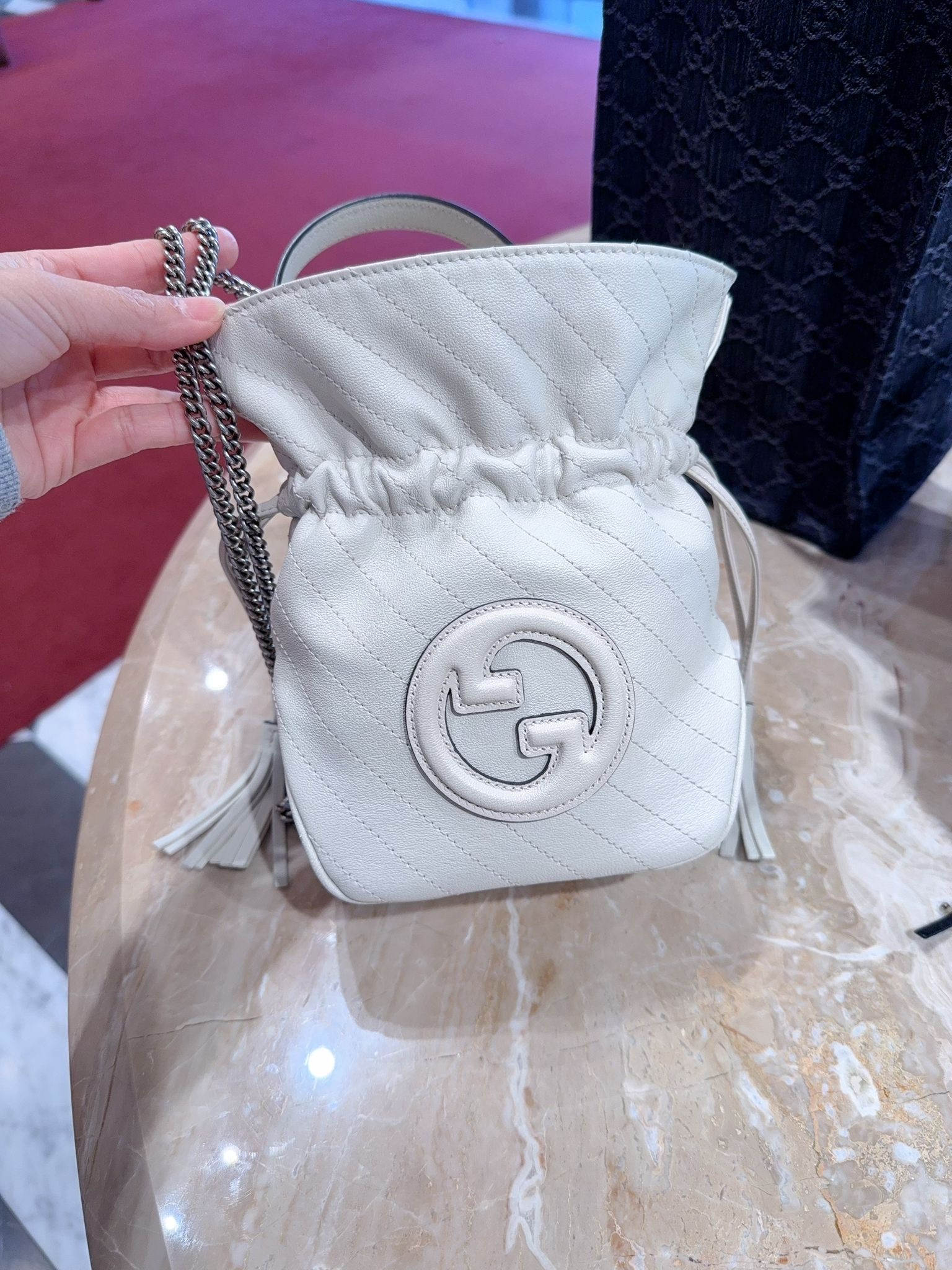 Gucci Bag Sakai Bucket mini Bag White 760313
