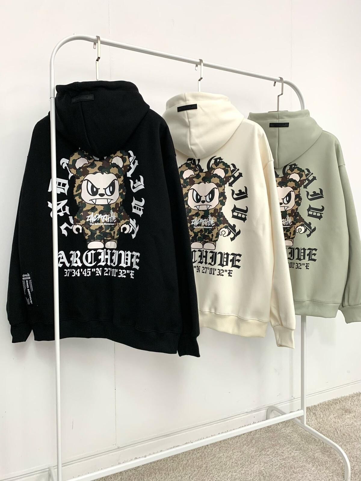 英文字圖案連帽衛衣 2nd-288T