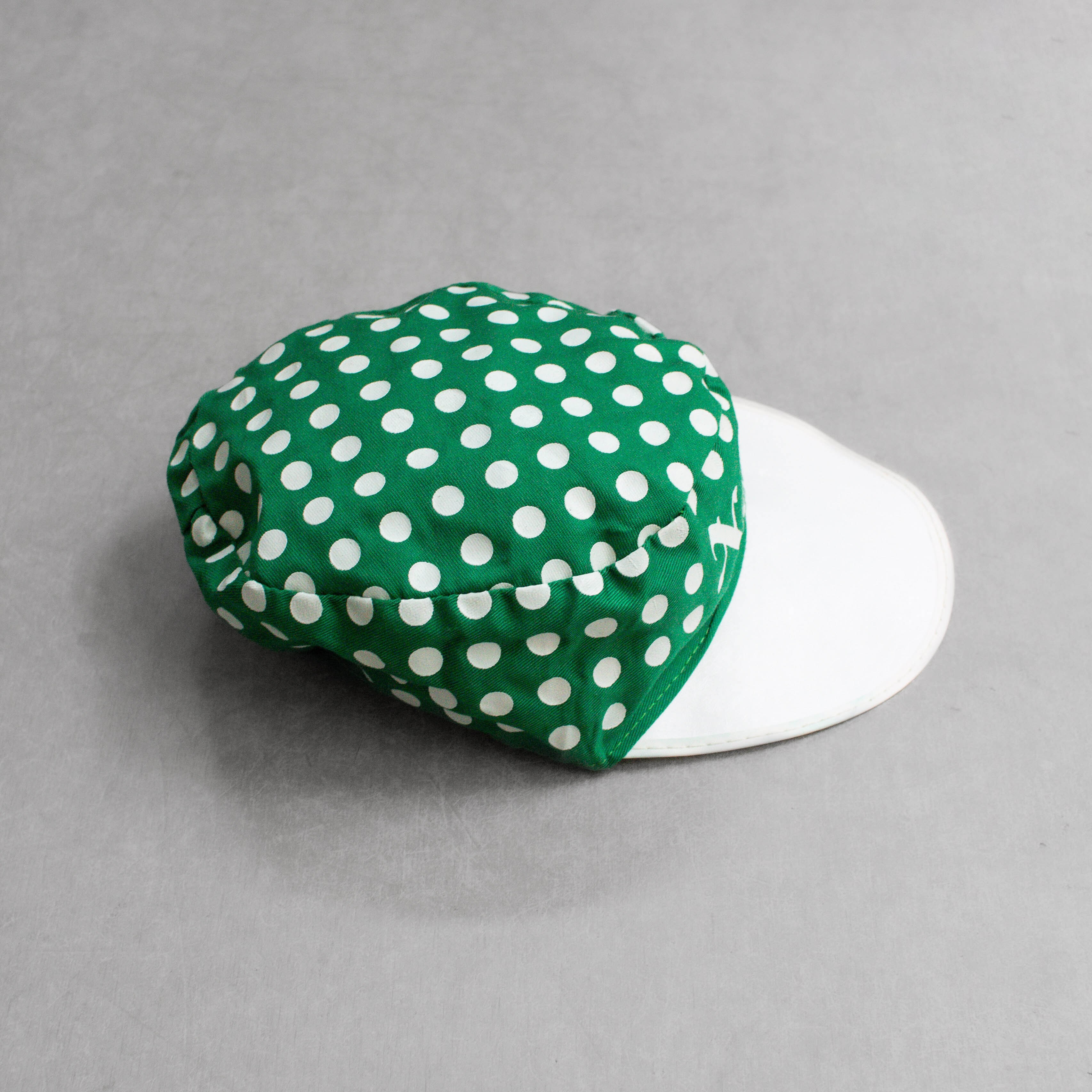 VINTAGE PAINTERS CAP 美國 綠白 圓點 油漆工 工作帽