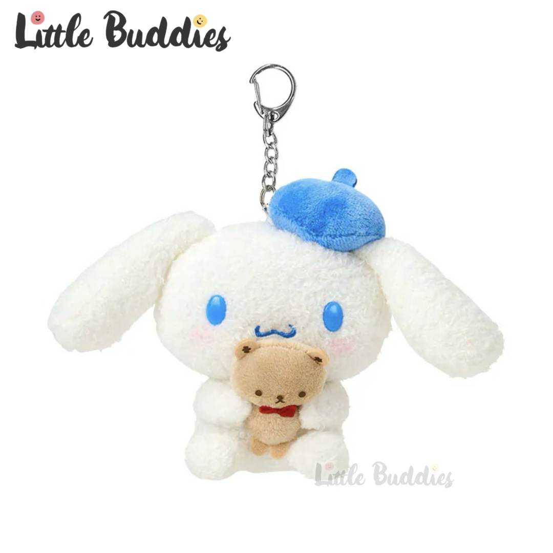 日本 Sanrio Cinnamoroll 玉桂狗 貝雷帽系列 - 公仔匙扣