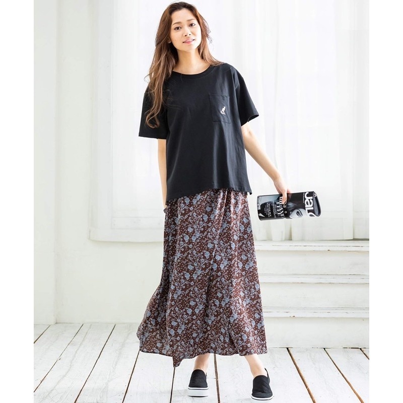 【出清特價】日本 KANGOL 口袋短袖 T恤 L號女款