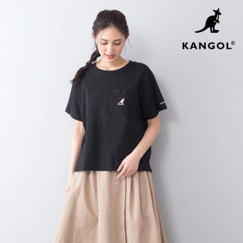 【出清特價】日本 KANGOL 口袋短袖 T恤 L號女款