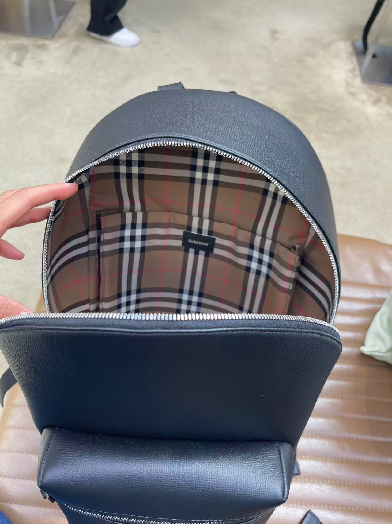 Burberry Jeff Check backpack Black