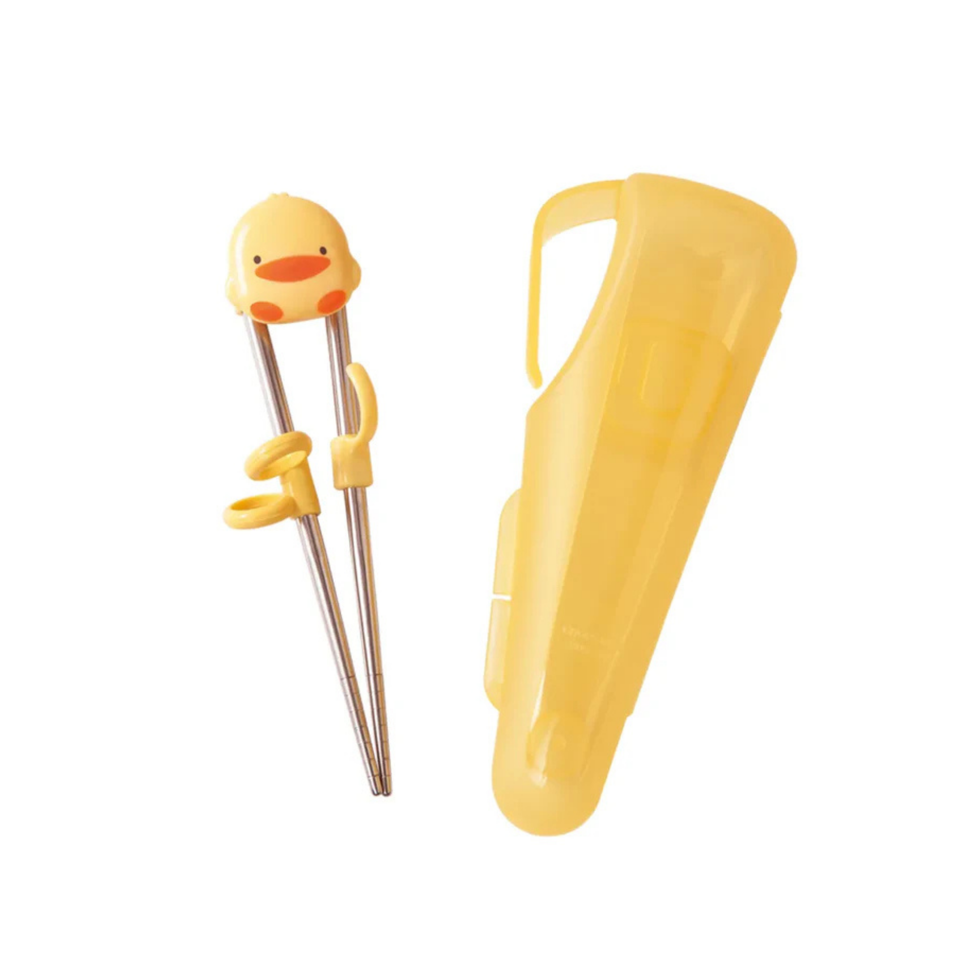 黃色小鴨 不鏽鋼學習筷