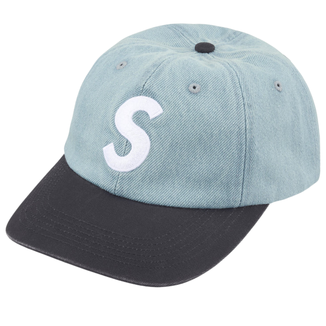 ☆ETW☆【EASY TO WEAR】Supreme 25FW Pigment Coated 2-Tone S Logo 6-Panel 老帽 單寧