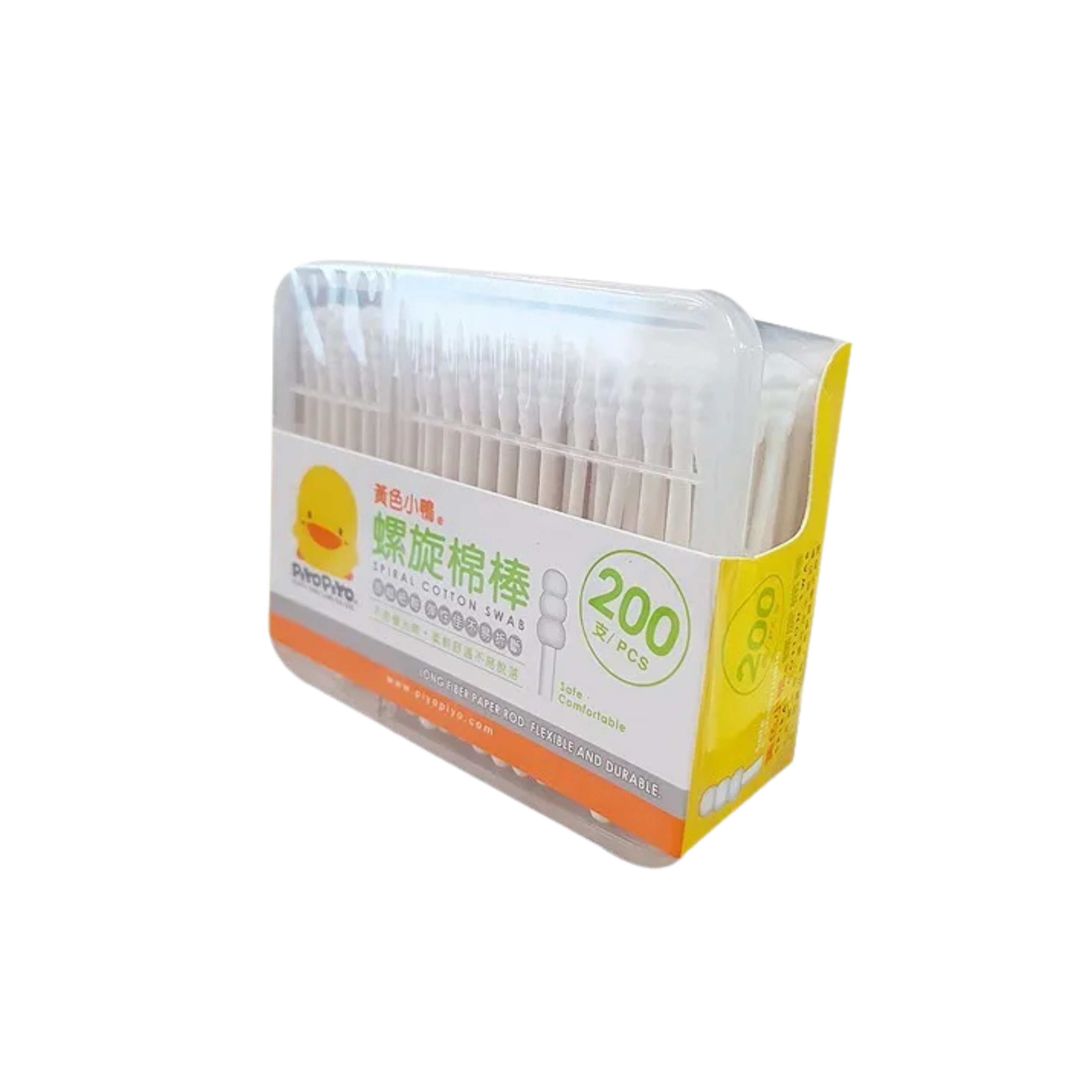 黃色小鴨 螺旋紙軸安全棉棒