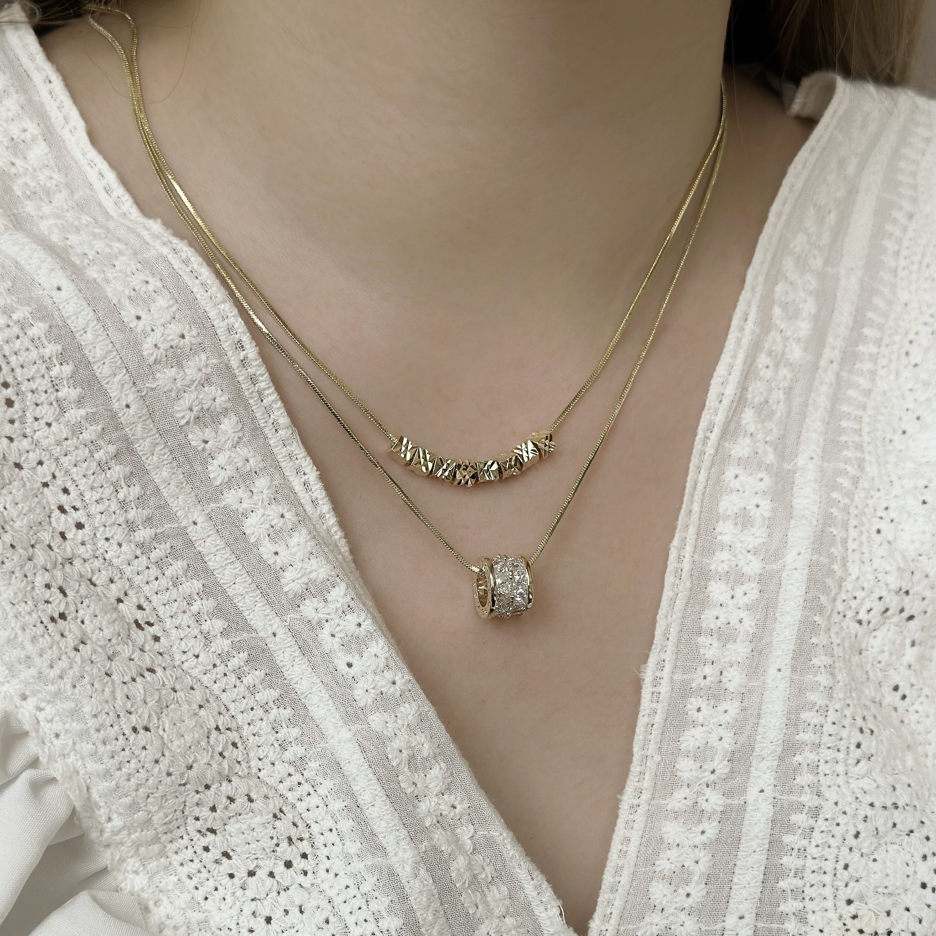 D65切割方塊圓環蛇骨鏈