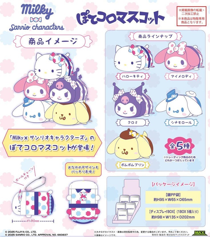 日本 Sanrio x Milky 牛奶妹 手玉公仔匙扣盲盒