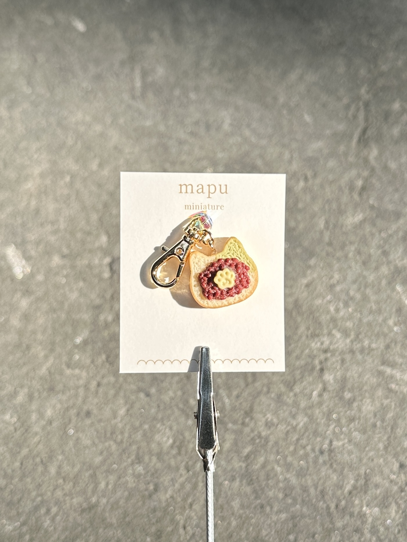 [mapu] 紅豆奶油貓咪吐司吊飾 | NO.7