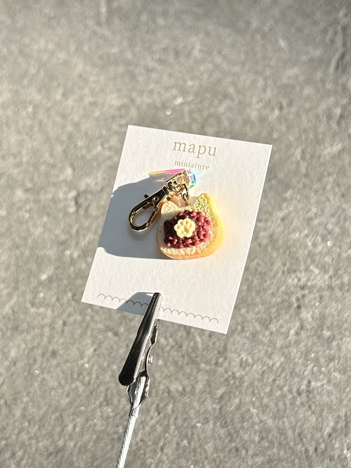 [mapu] 紅豆奶油貓咪吐司吊飾 | NO.7