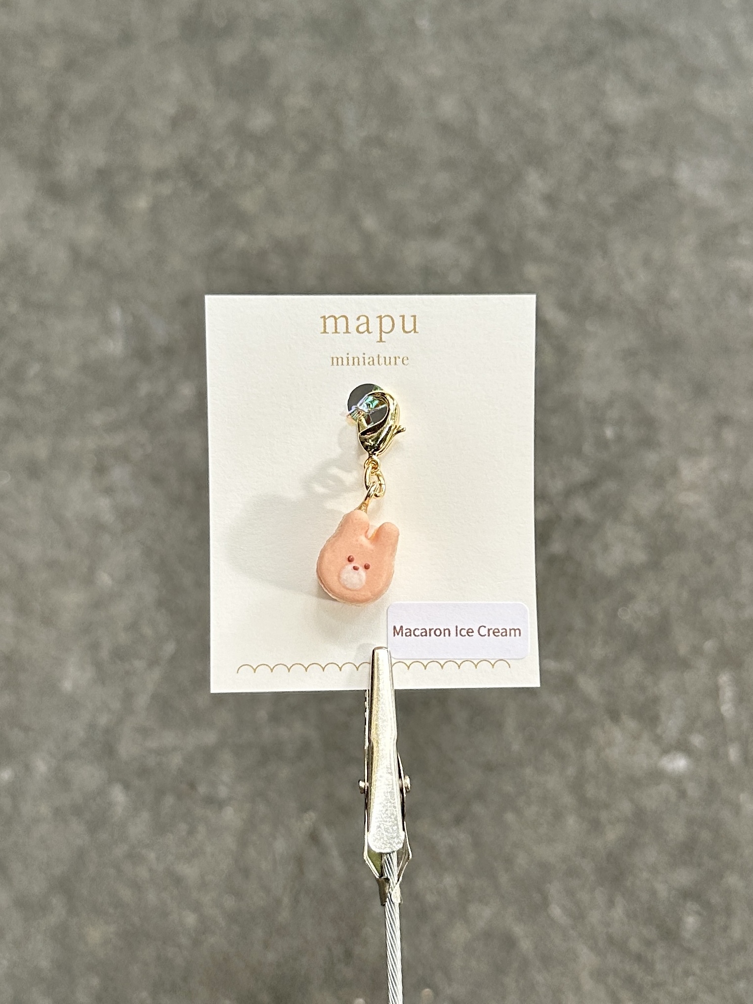 [mapu] 兔子馬卡龍冰淇淋吊飾 | NO.9