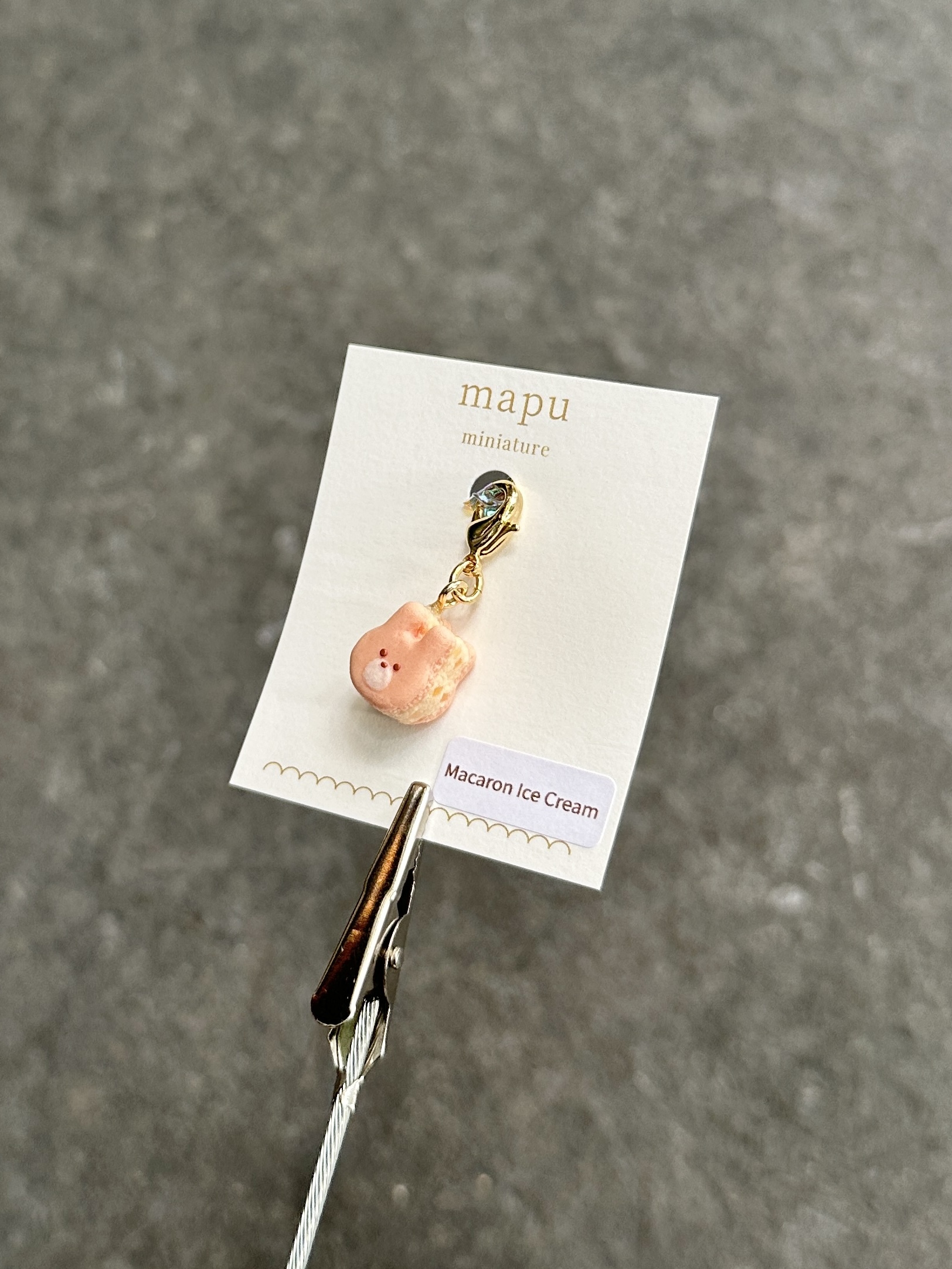 [mapu] 兔子馬卡龍冰淇淋吊飾 | NO.9