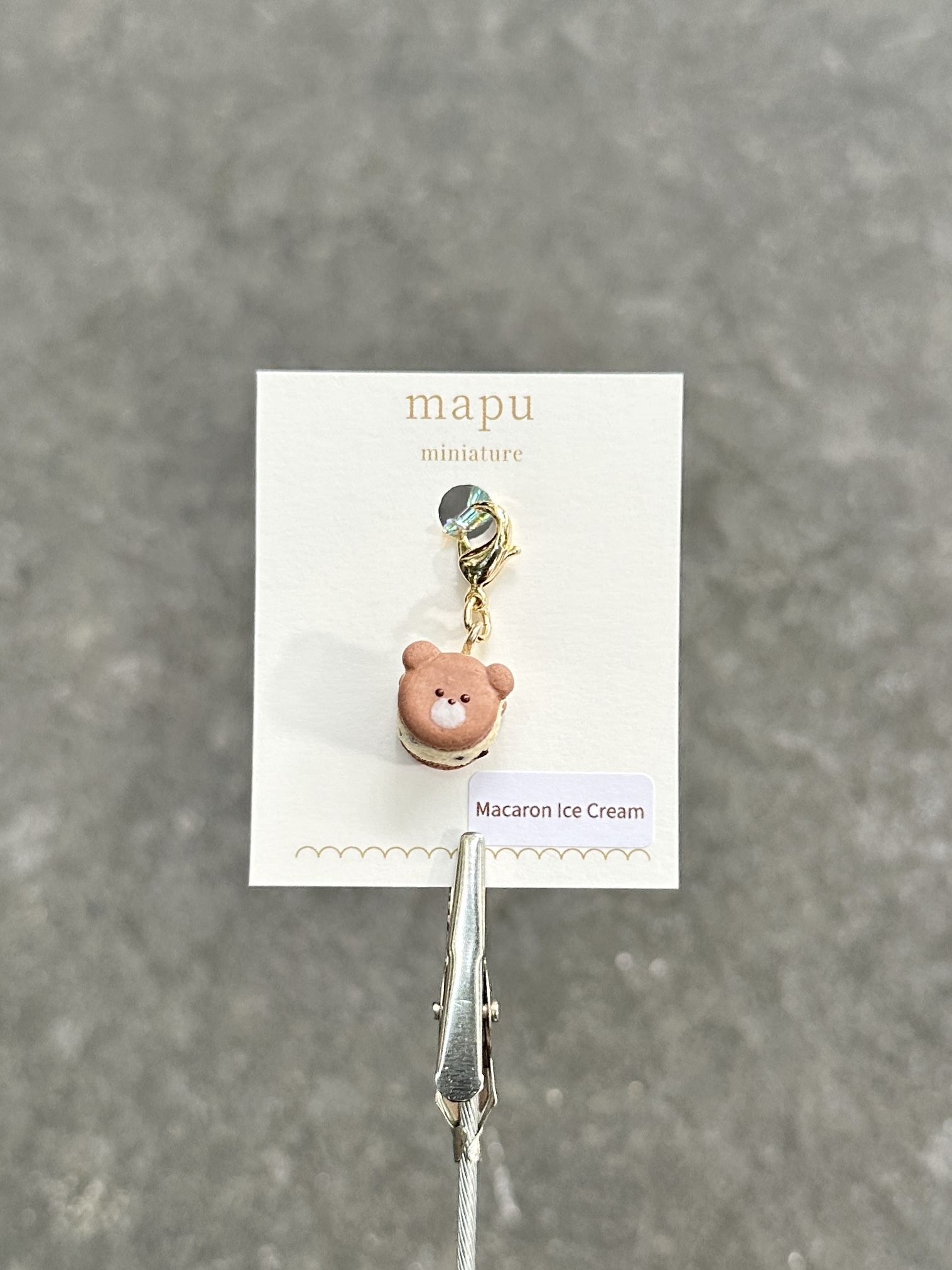 [mapu] 熊熊馬卡龍冰淇淋吊飾  | NO.10