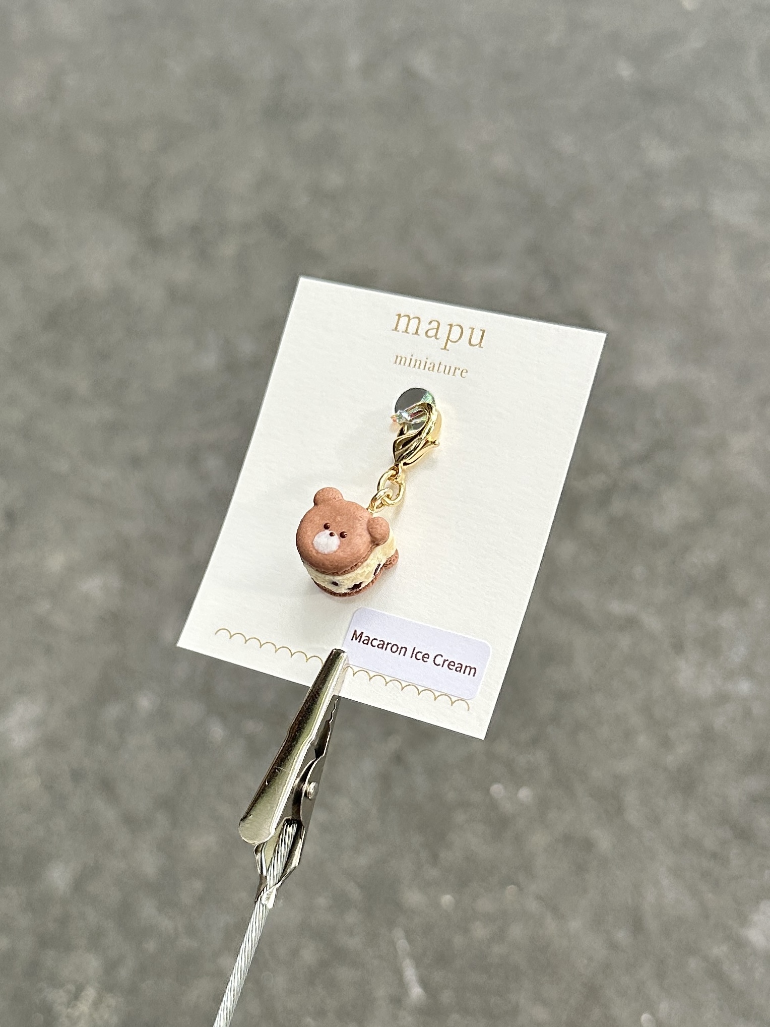 [mapu] 熊熊馬卡龍冰淇淋吊飾  | NO.10