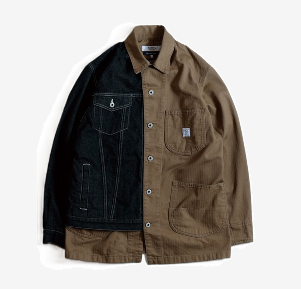 9/13 RELEASE: FDMTL JAPAN 2025 A/W THIRD JACKET COVERALL RINSE - BROWN PRE ORDER ITEM (預訂中)