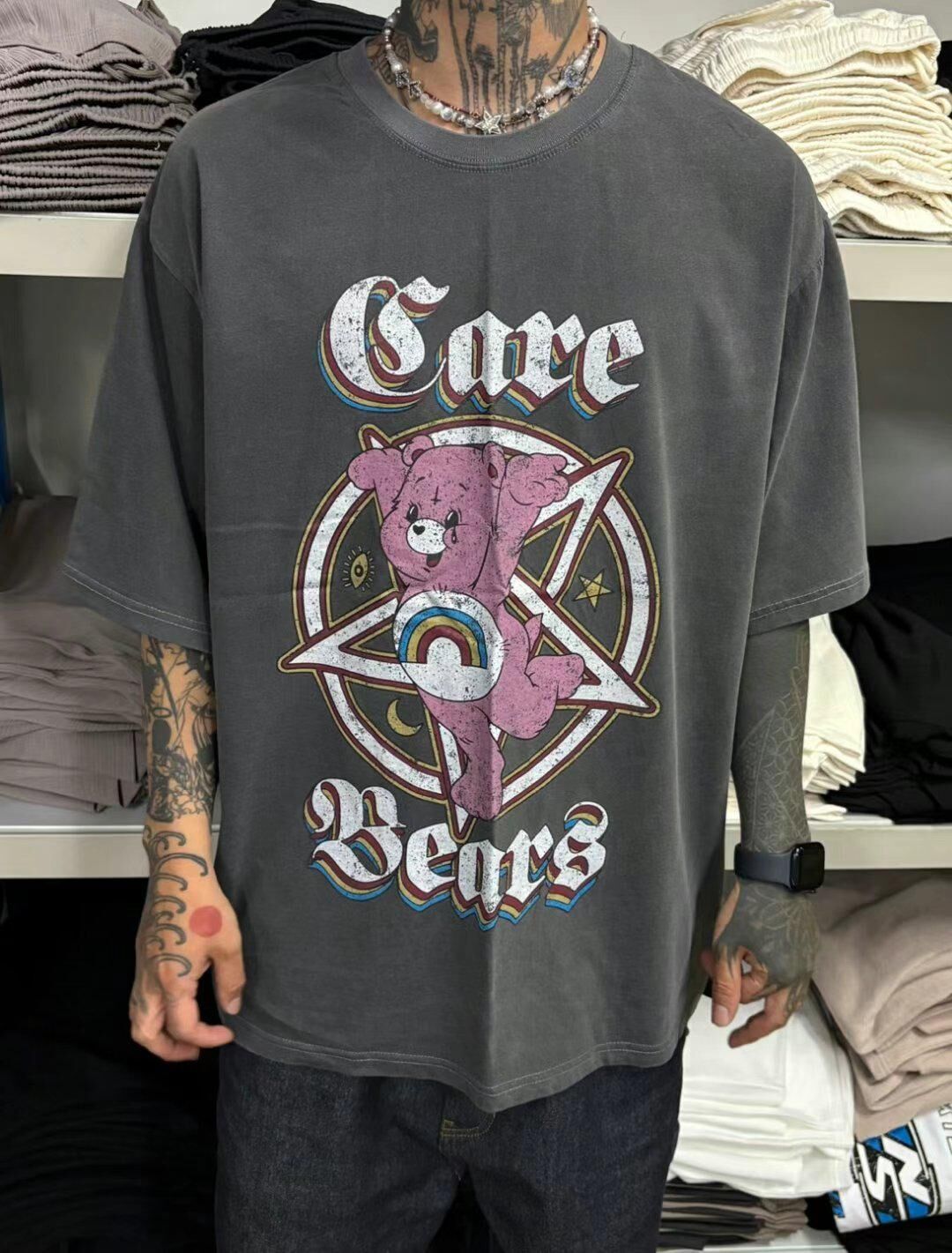 洗水熊仔圖案英文字短袖Tee SCOPE-113T