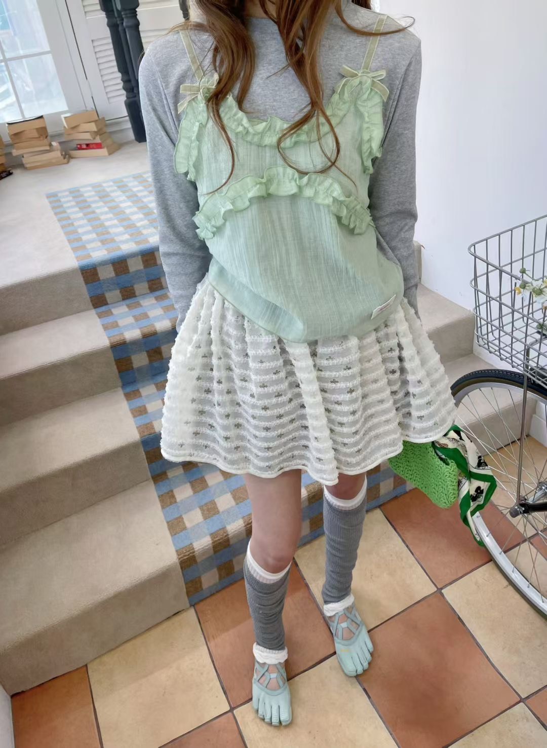 花橫紗花苞短裙