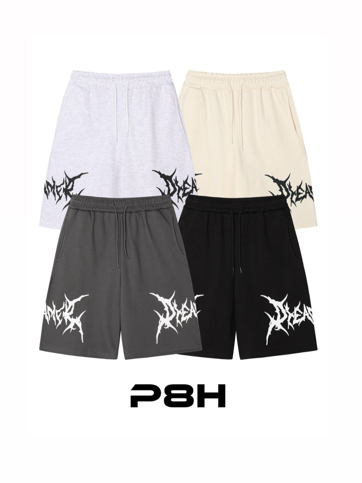 英文字圖案短褲 P8H-156P