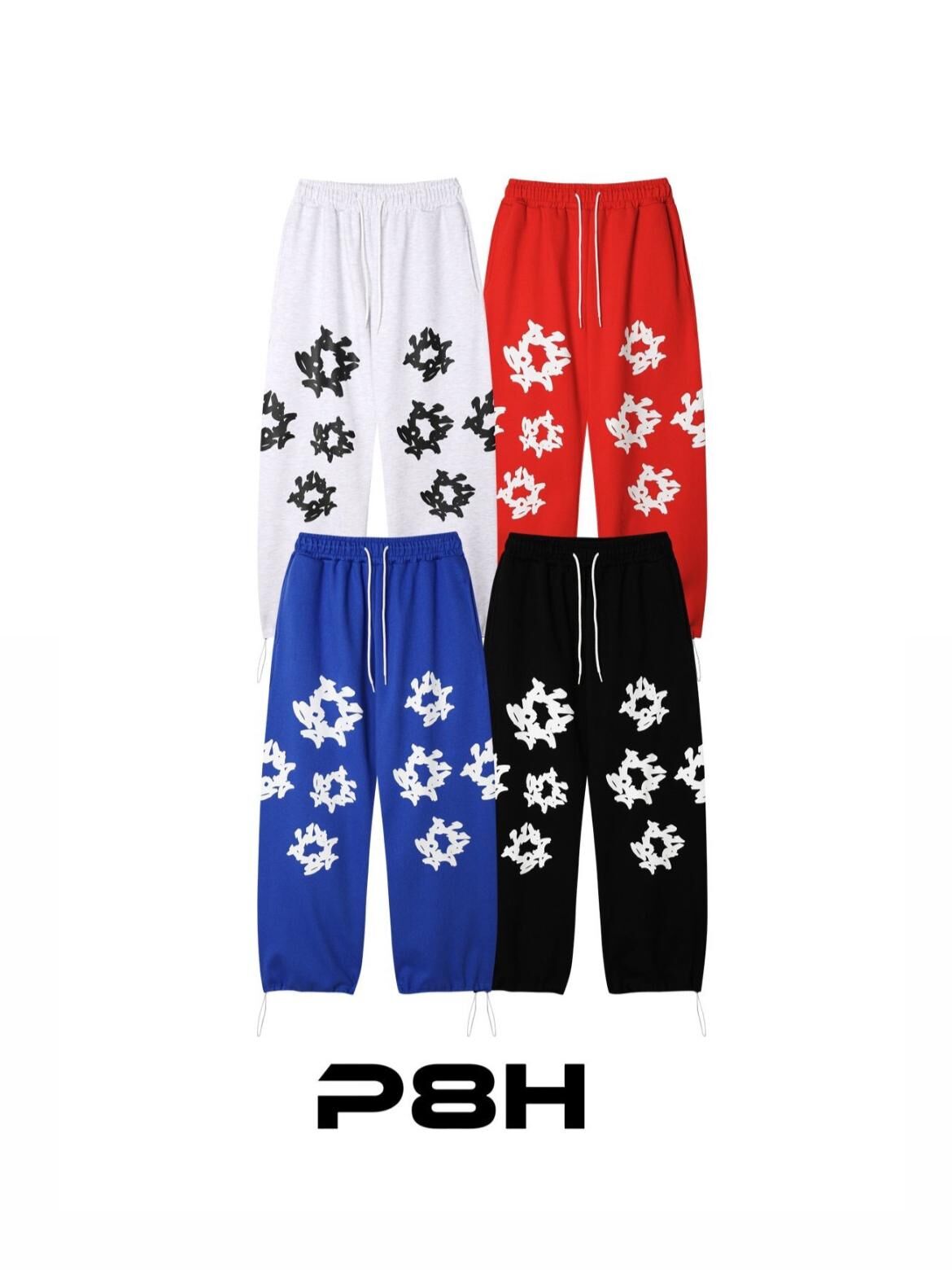 花花圖案可束腳運動褲 P8H-161P