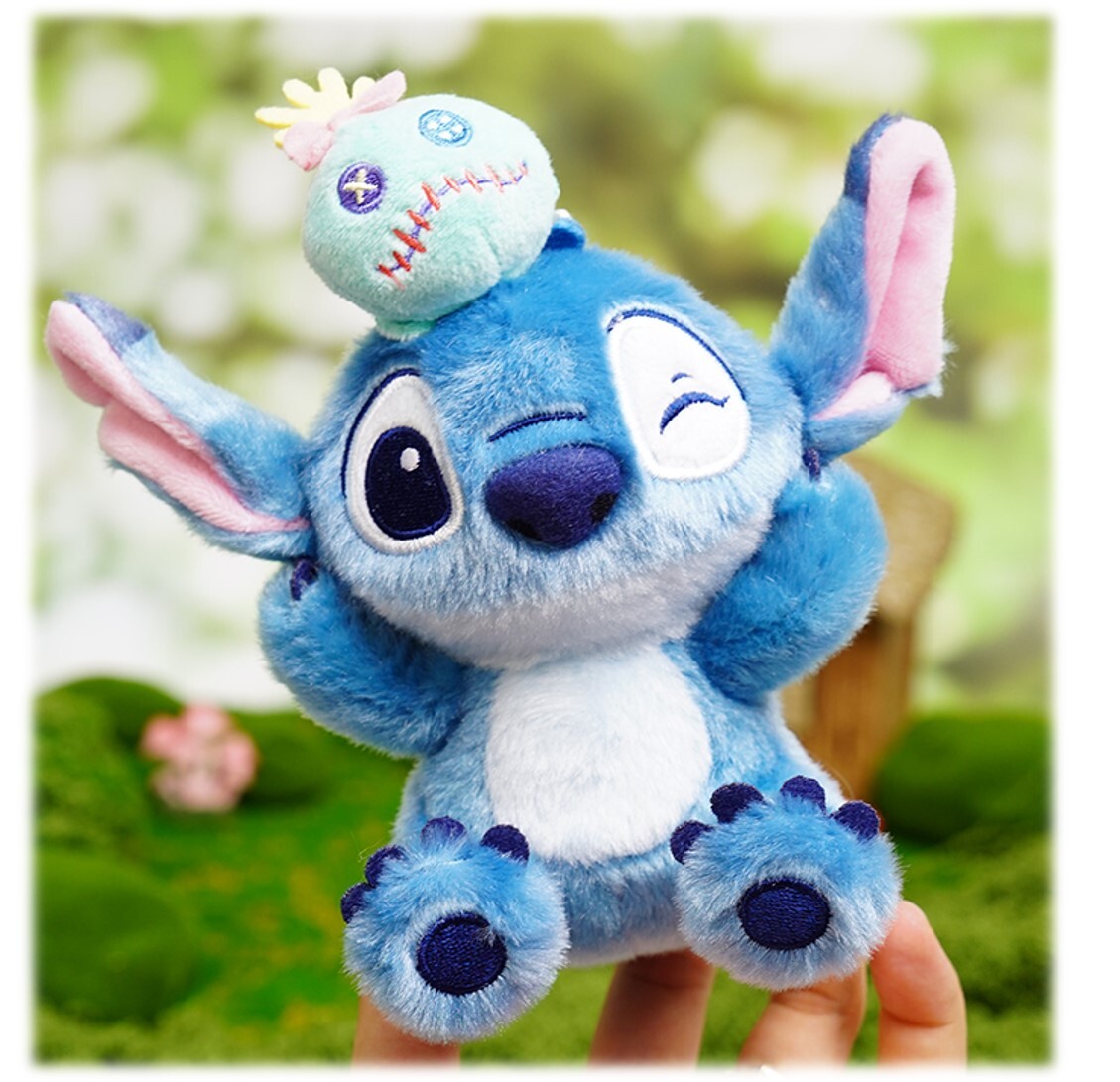 迪士尼史迪仔阿金毛絨公仔掛件 鎖匙扣飾物