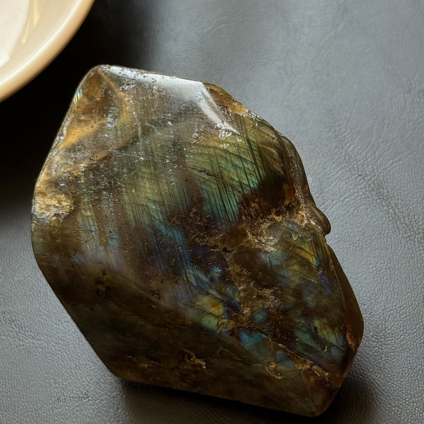 [原石] 拉長石 海龜 水晶擺飾