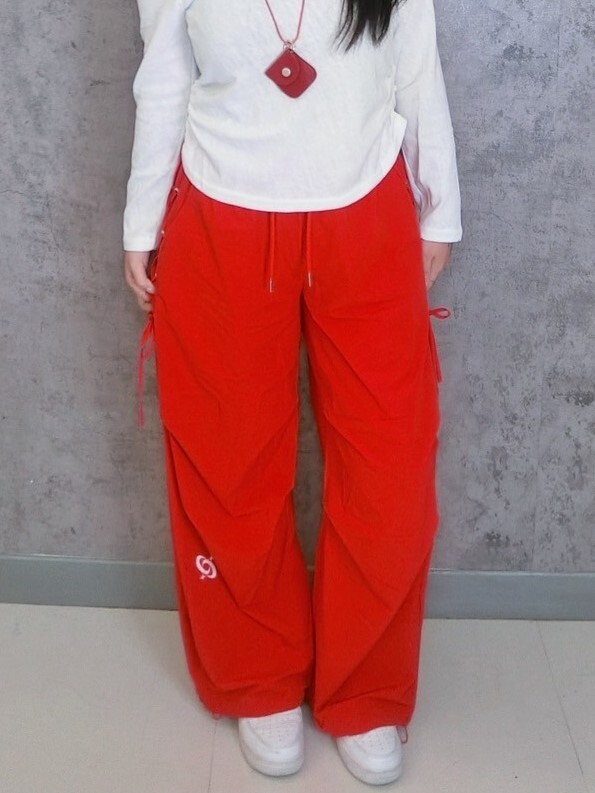 側綁帶星星咻咻風褲