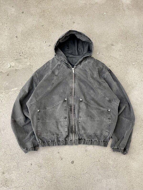 洗水連帽拉鍊外套 HIGH FIVE-158JK