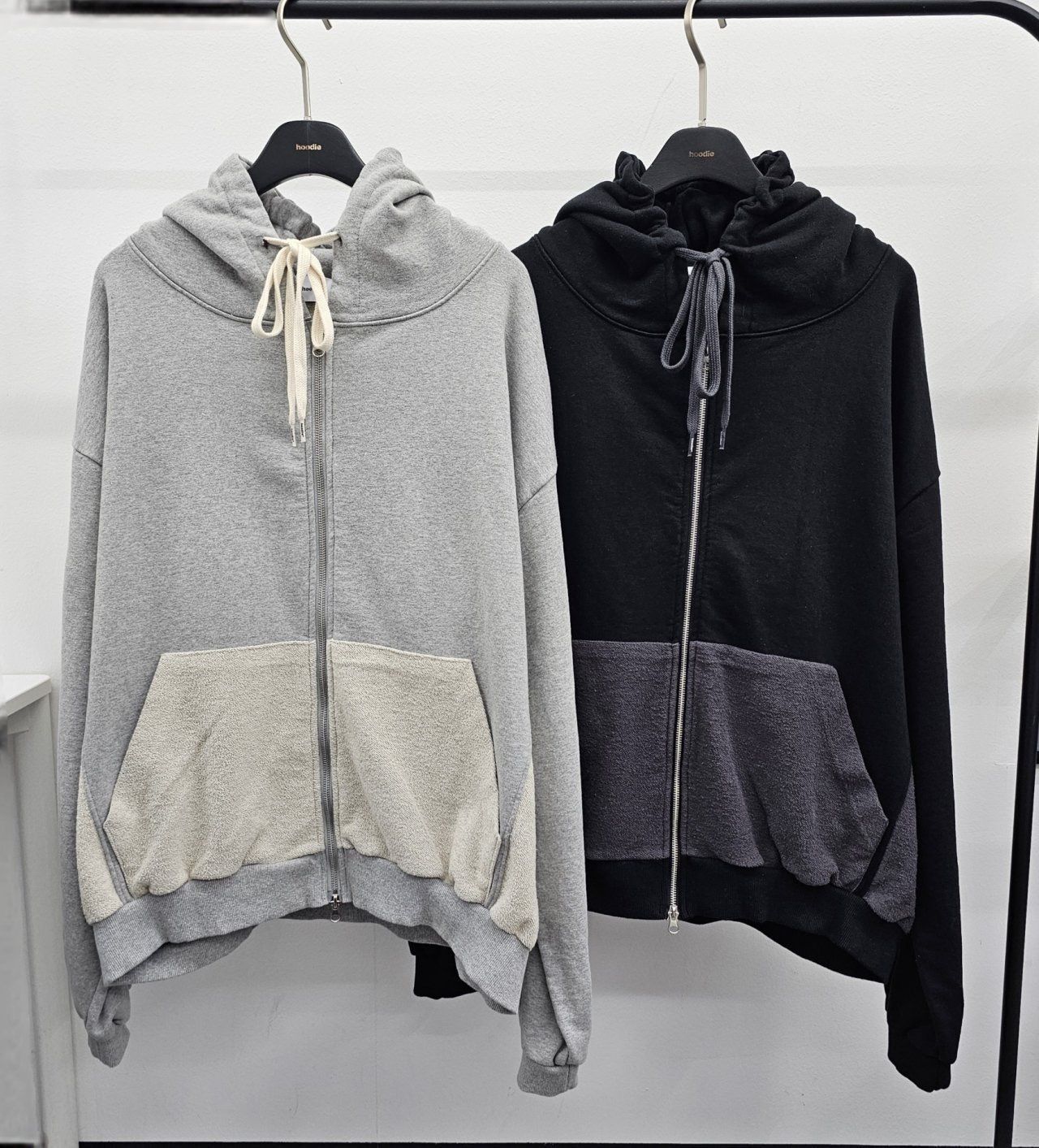 拼色連帽拉鍊外套 HD-023JK