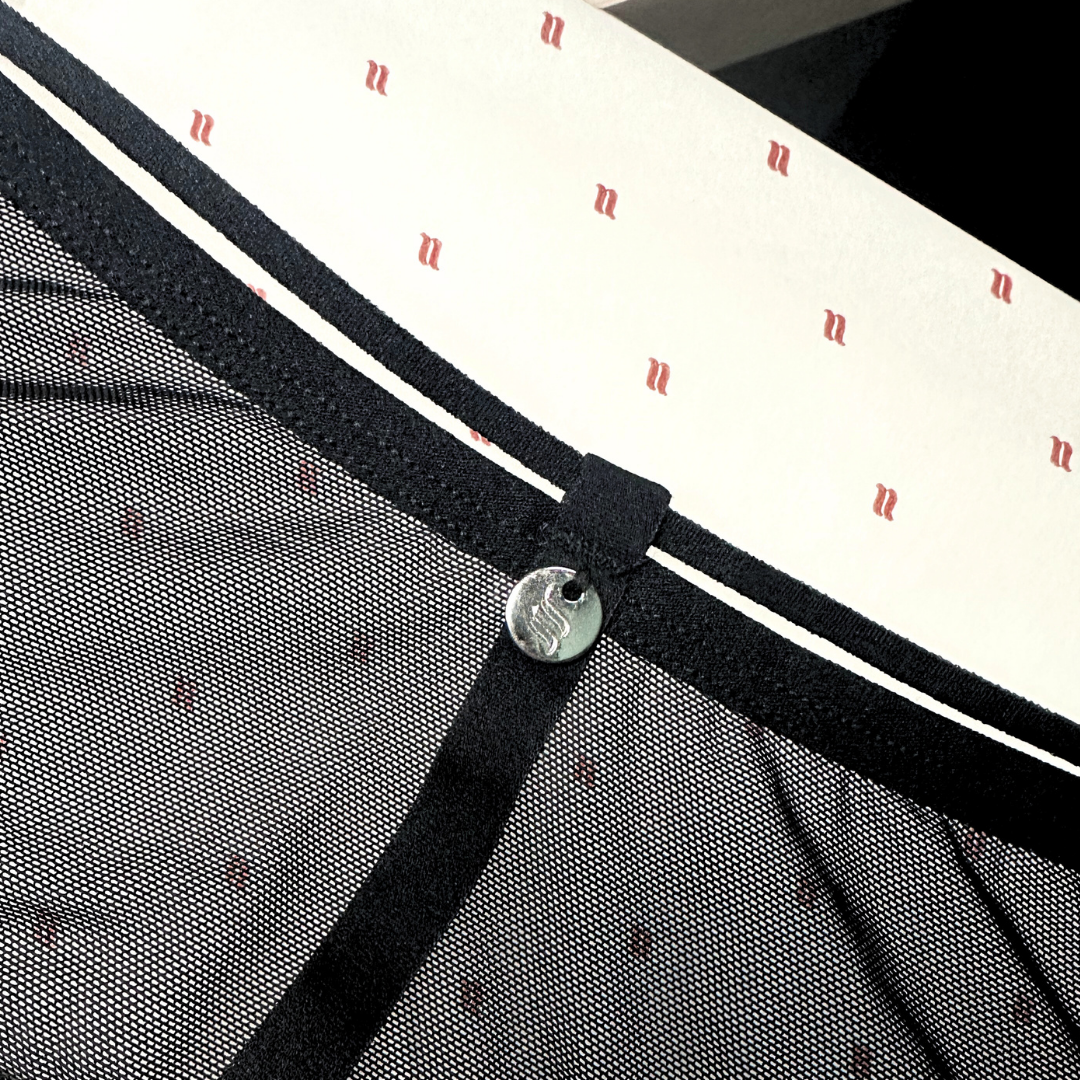 Obsessive - Roxelia 簡約束帶透視情趣內褲 - XS/S/M/L