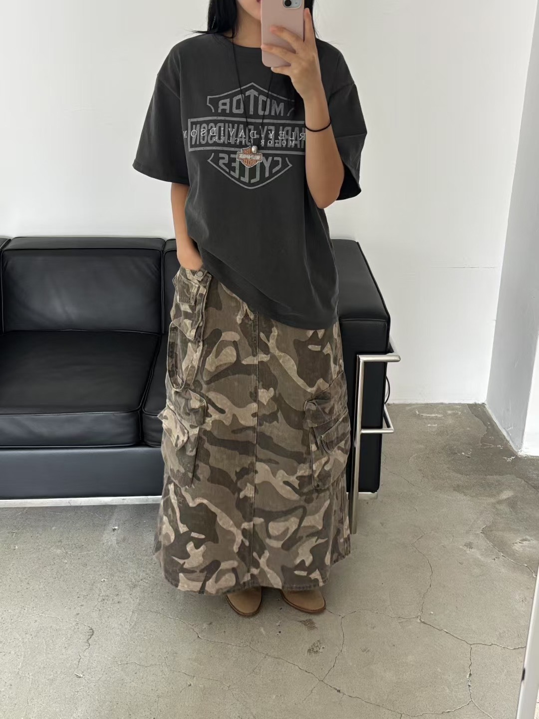 多口袋個性風長裙