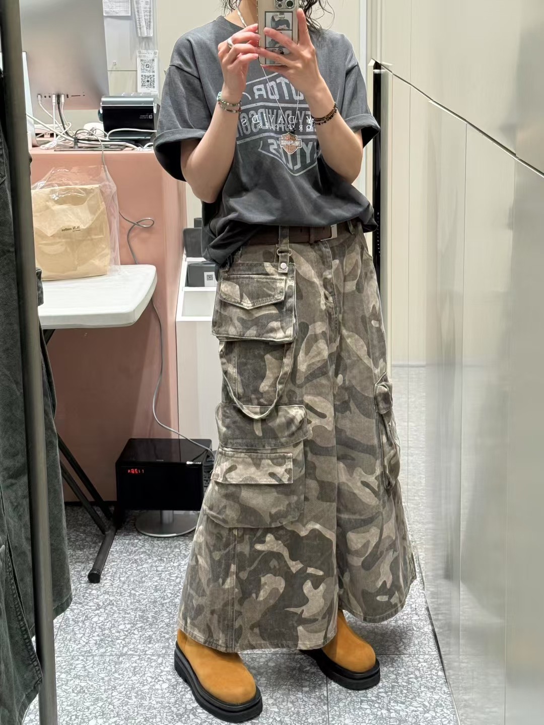 多口袋個性風長裙