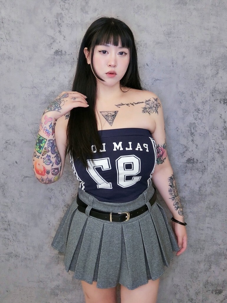 美式街頭辣妹平口*有胸墊