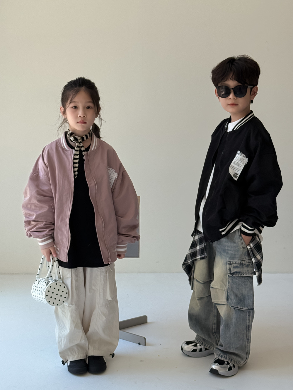 寬鬆簡約字母棒球外套