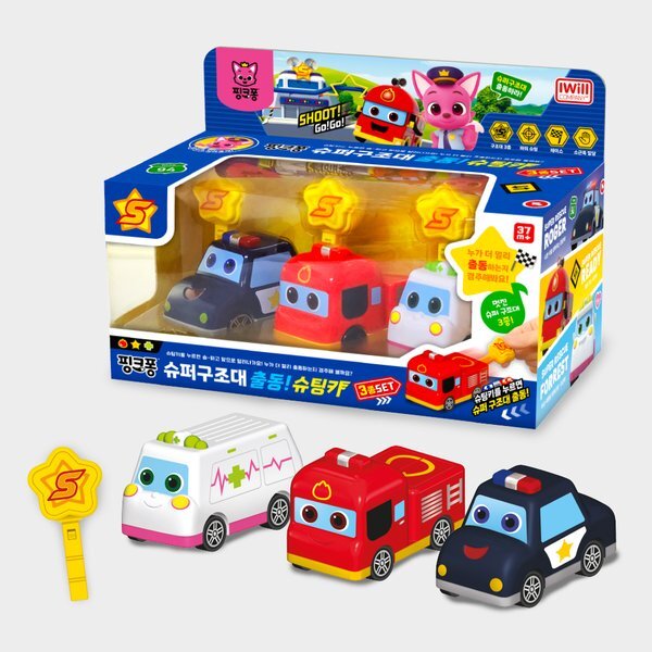 Pinkfong 超級救援隊射擊車3件套