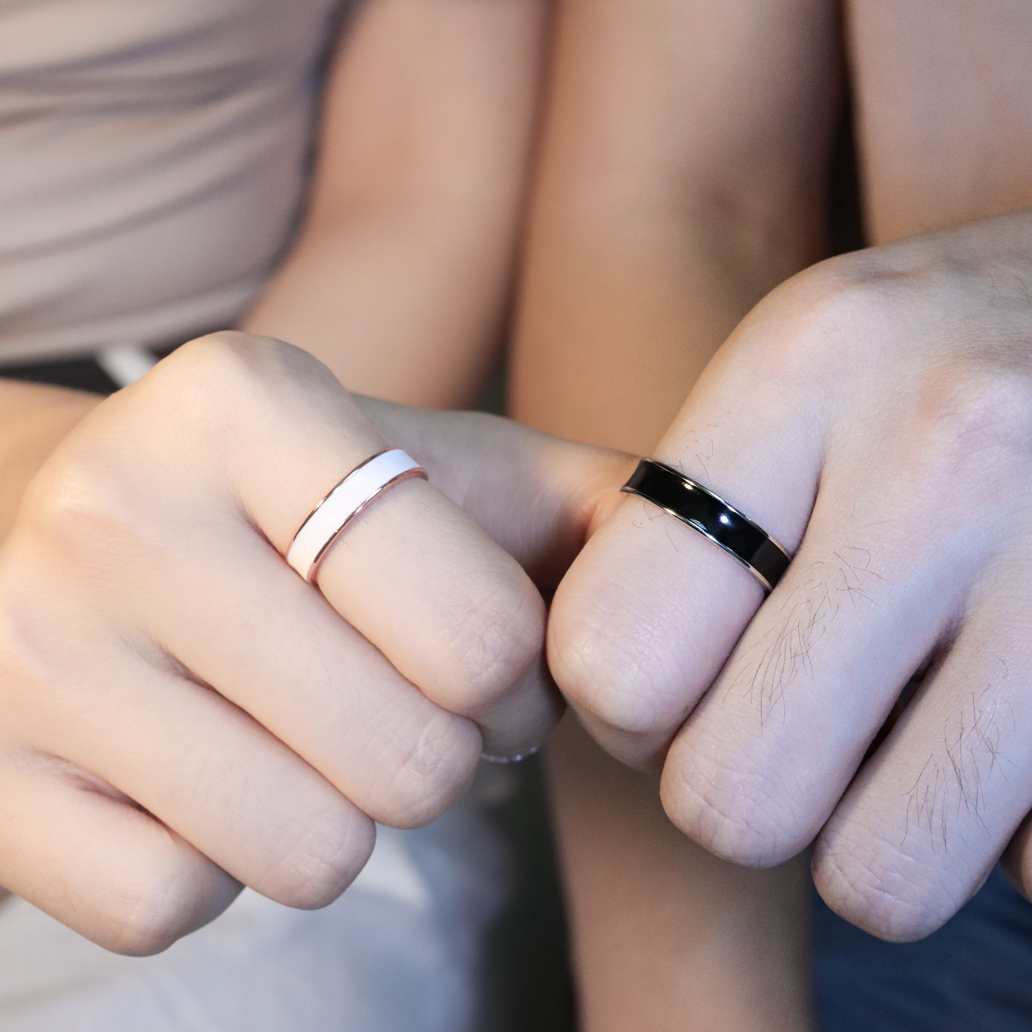 | 925純銀・ 厚鍍白金・ 厚鍍玫瑰金 | 互補的我們情侶戒指  | RI0911 |