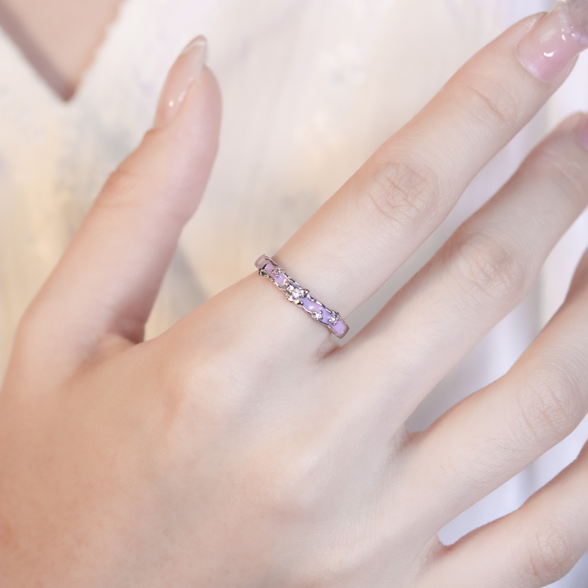 | 925純銀・白金 | 漫紫蝶境戒指 | RI0921 |