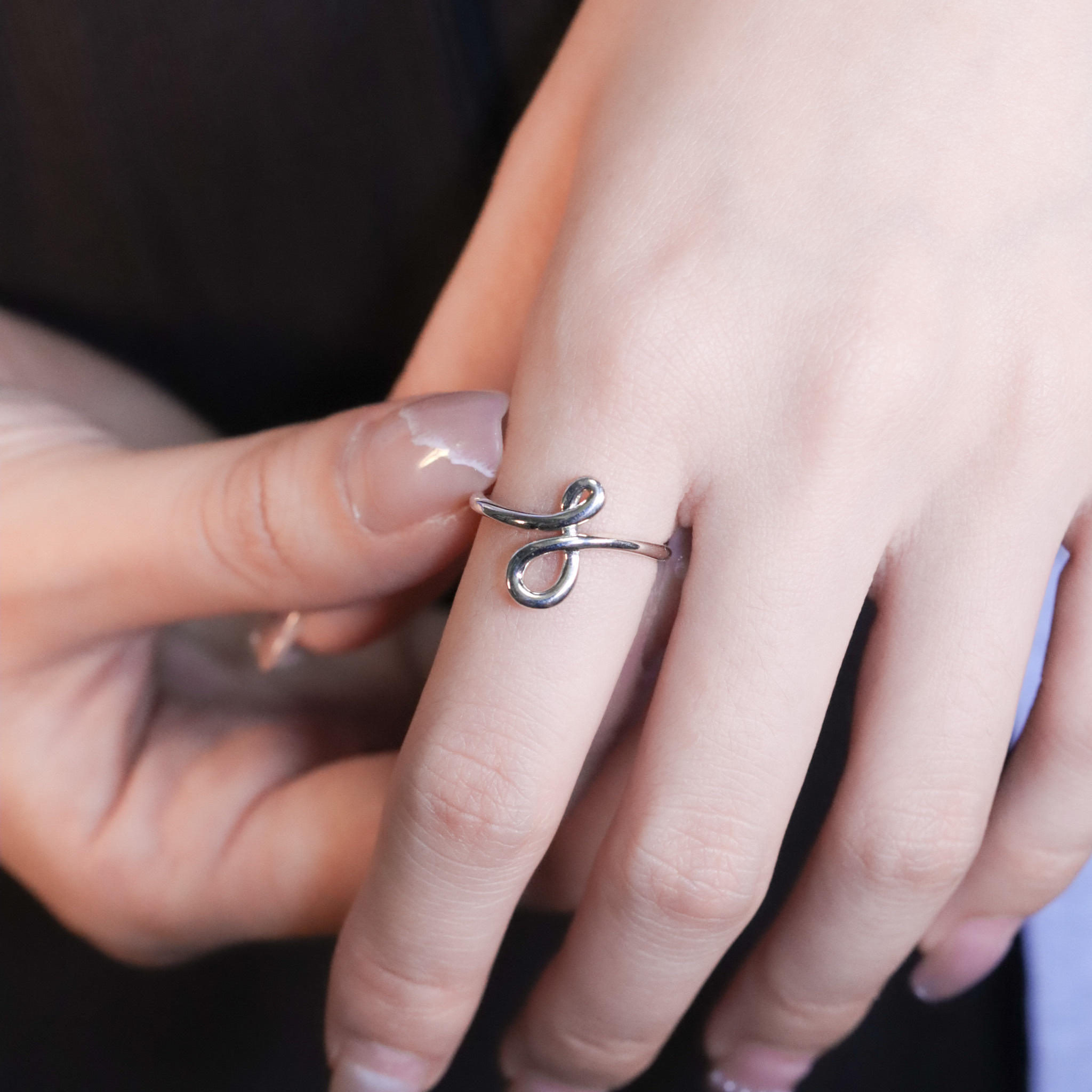 | 925純銀・厚鍍白金 | 旋律說戒指  | RI0946 |