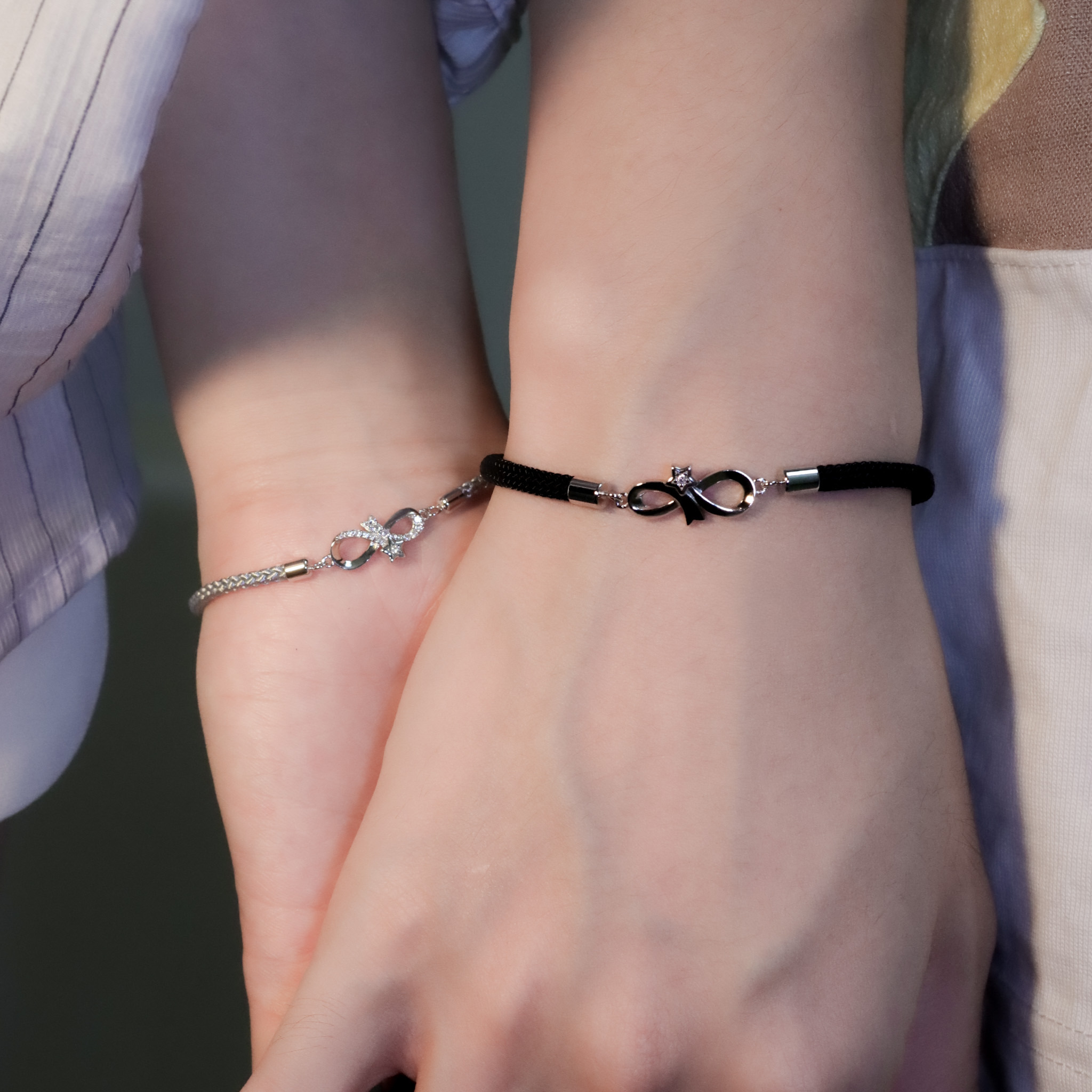 | 925純銀・厚鍍白金 | 無盡星晴時情侶手繩 （男款 /女款） | BR1368 |