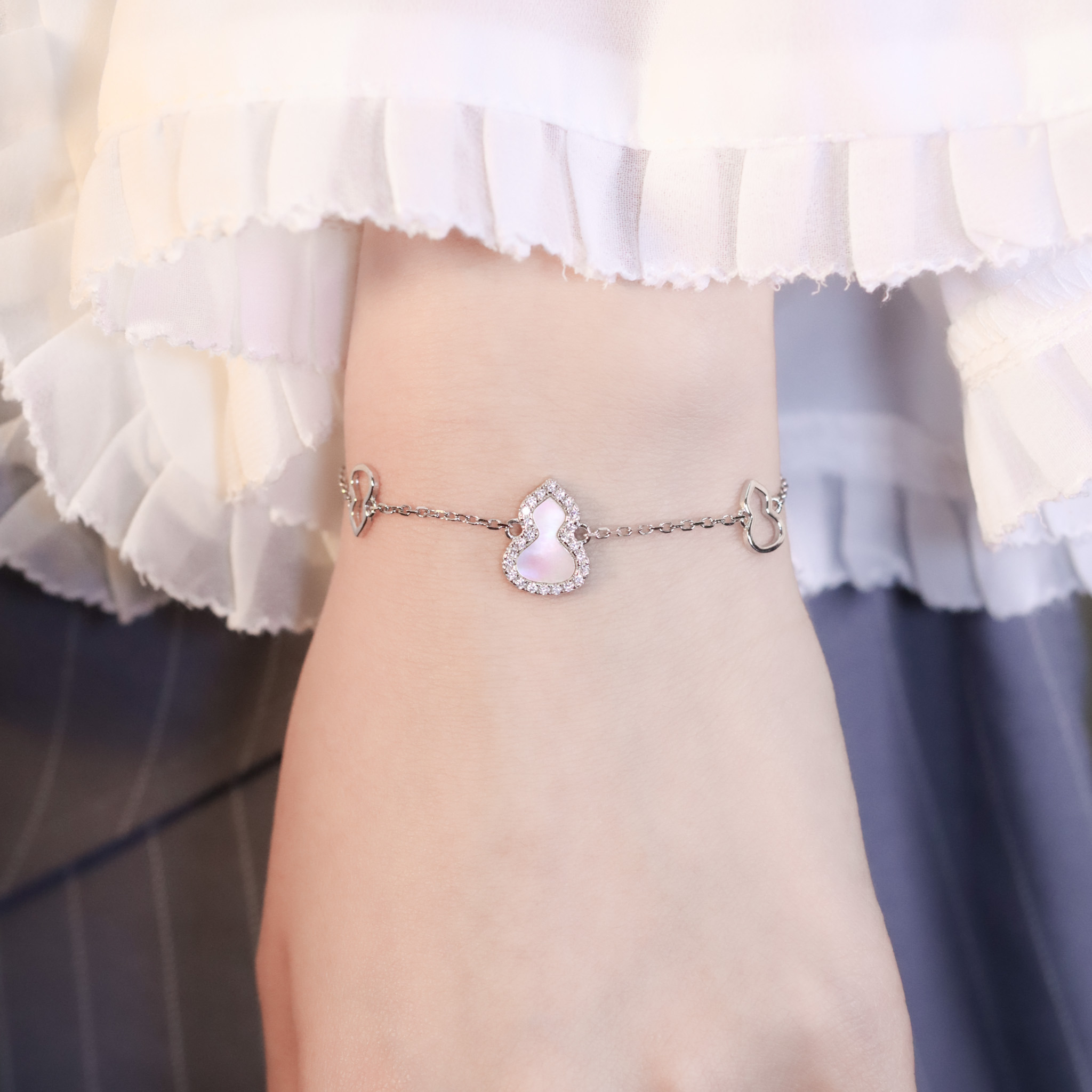 | 925純銀・白金 | 吸財小葫蘆手鏈 | BR1390 |