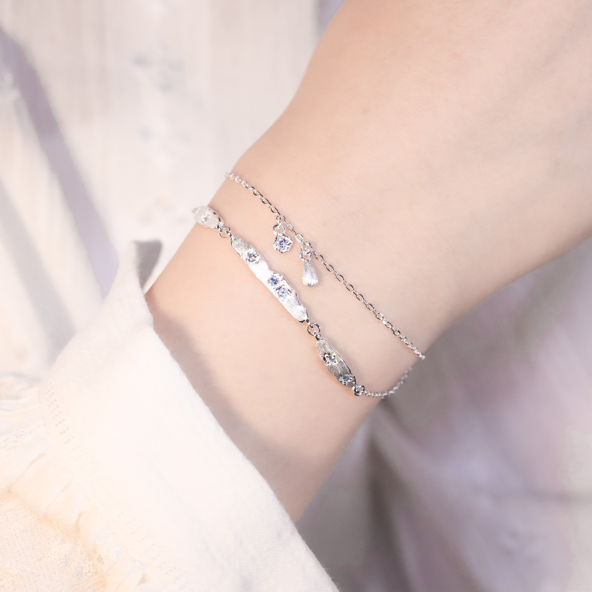 | 925銀丨漫藍星沁雙層手鏈  | BR1394 |