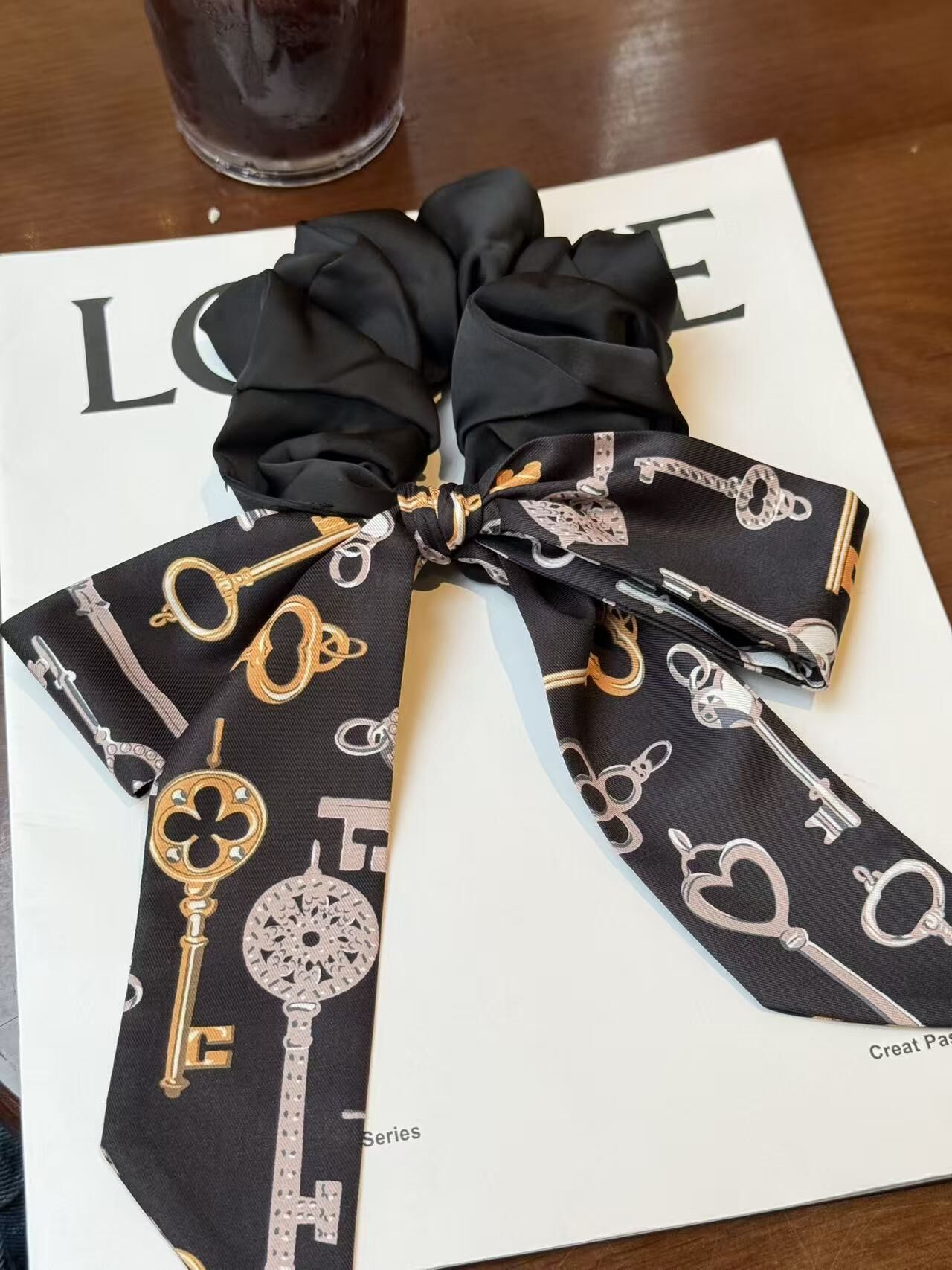 韓國飾物連線 三色長絲帶蝴蝶結橡筋