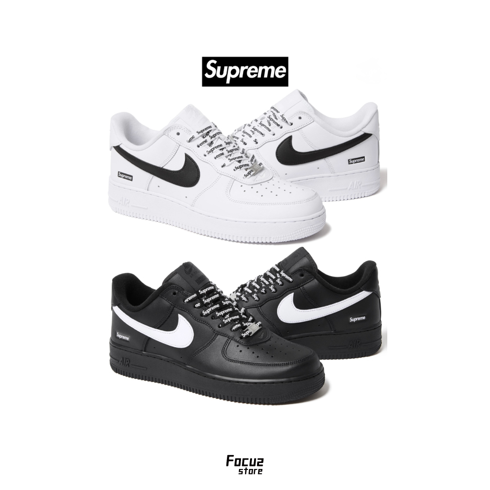 【Focus Store】現貨秒發 Supreme x Nike Air Force 1 Low "Black / White" 黑白 2025年新款 CU9225-002 / CU9225-102