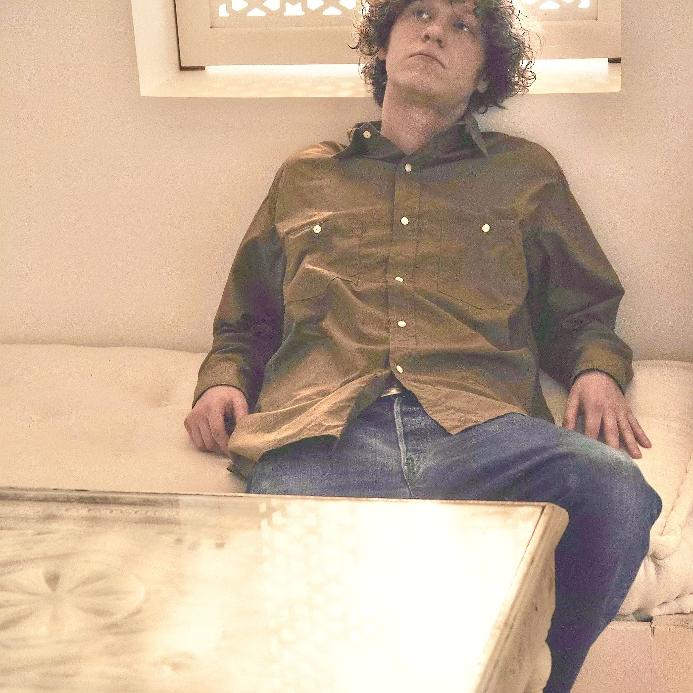 LAST PCS: A.PRESSE OVER DYEING MILITARY SHIRT L/S - BEIGE SIZE 2 PRE ORDER ITEM (預訂中)