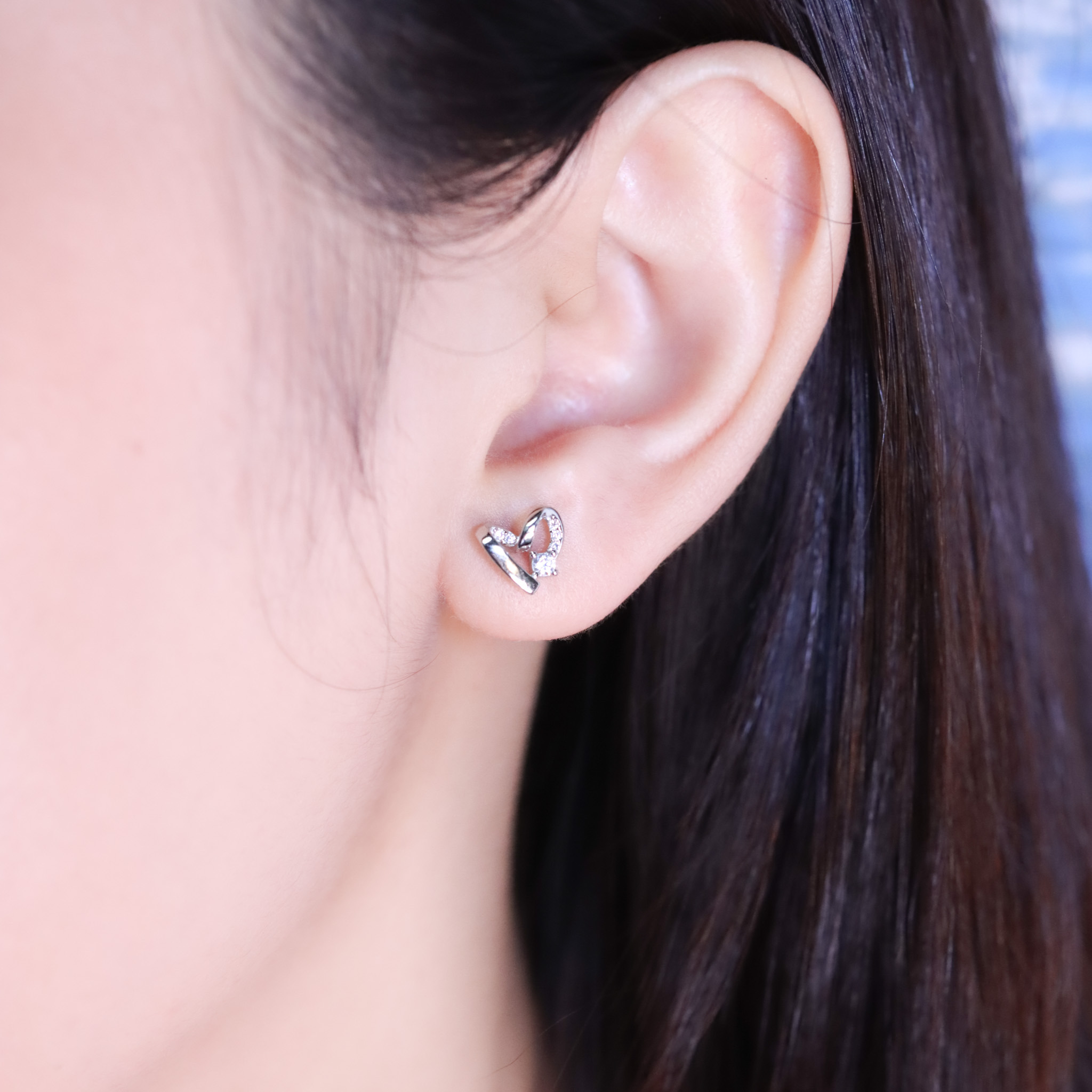 | 925純銀 | 我愛你耳環 | EA1047 |