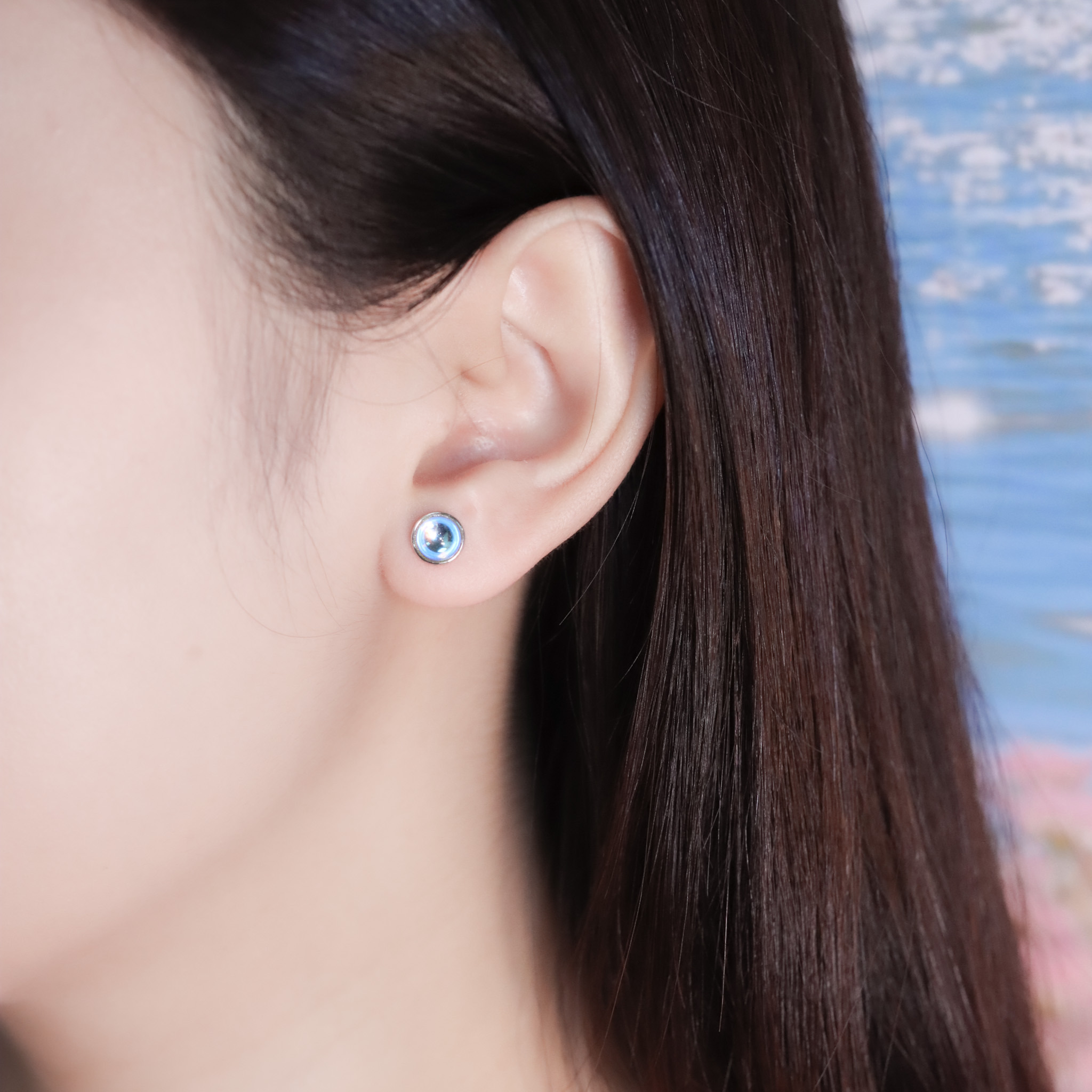 | 925純銀・琉璃 | 小漫藍耳環 | EA1042 |