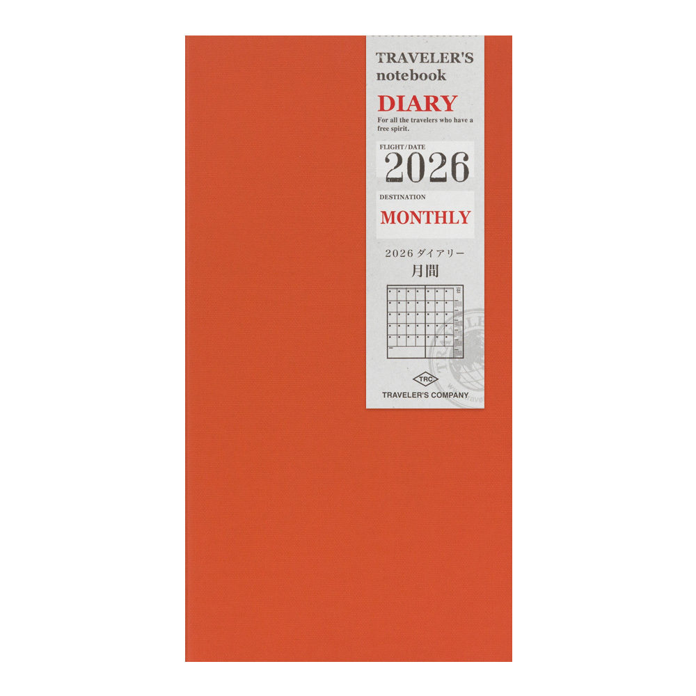 TRC Traveler’s notebook TN｜2026 標準 月間手帳
